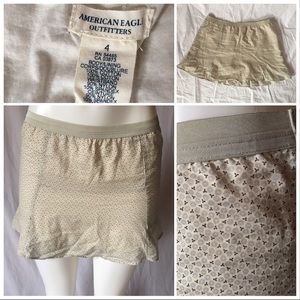 AEO Patterned Cotton Miniskirt w/ Elastic Band